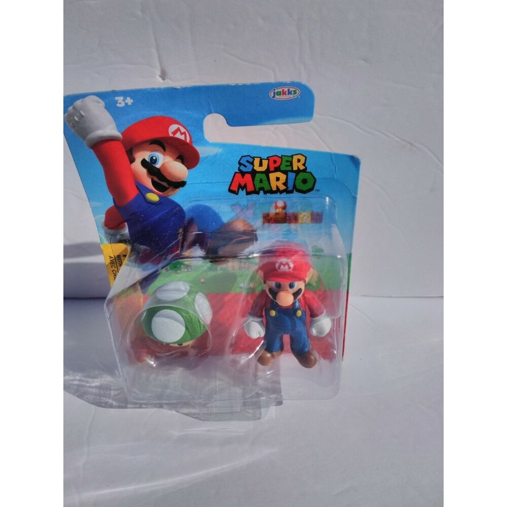 Super Mario with 1-up Mushroom Jakks Pacific Nintendo Action Figure New‎